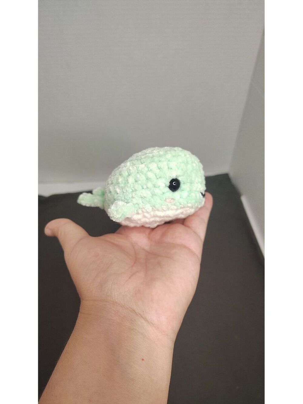 Minty the Whale Handmade Crochet Amigurumi Plush Mint Green Kawaii Sea Animal